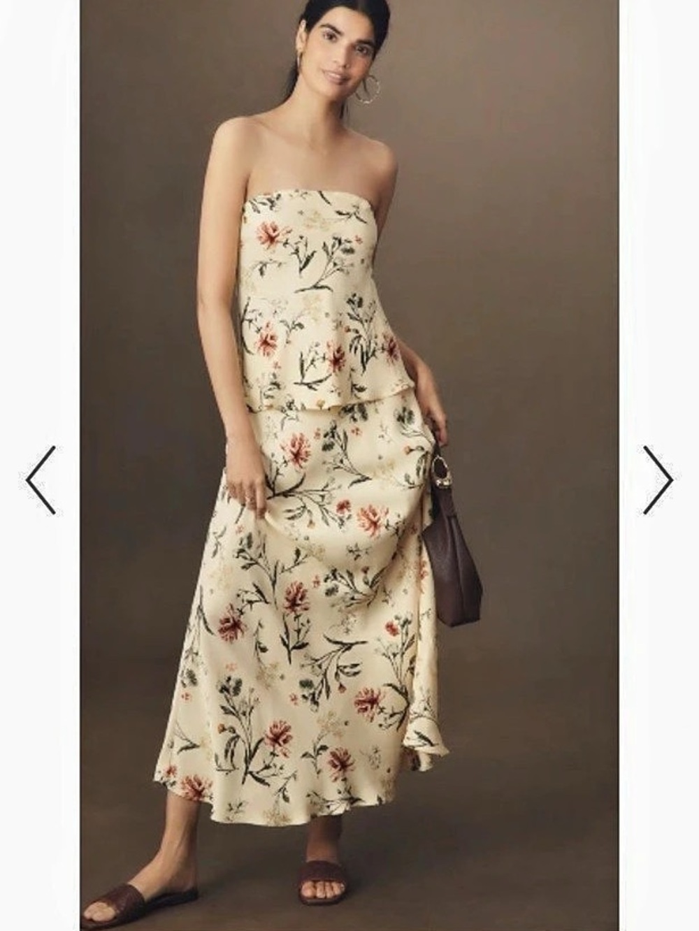 Anthropologie Silky Waves Strapless Woven Blouse - Small NWT